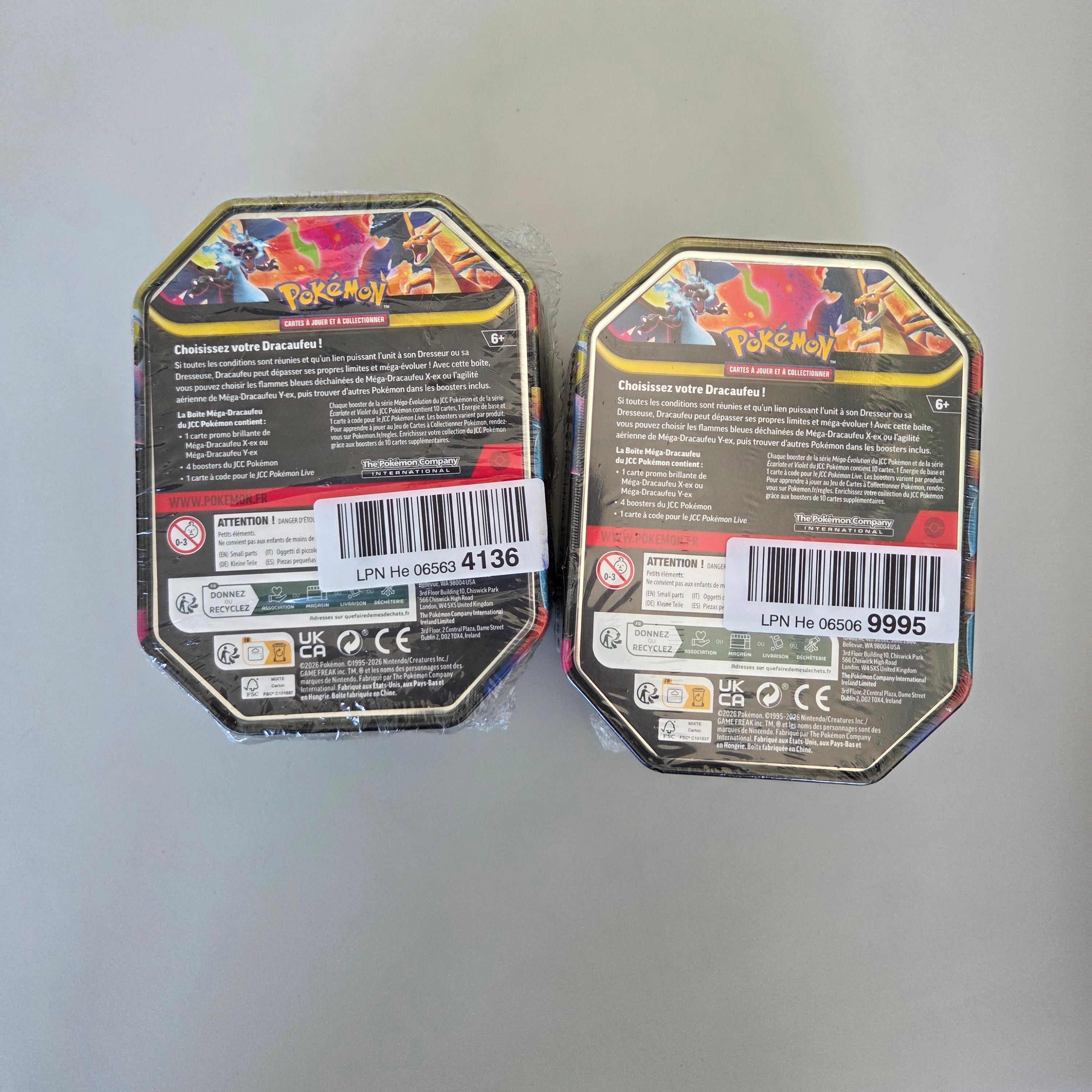 2 x Mega Glurak Ex Tin Kollektion- FR